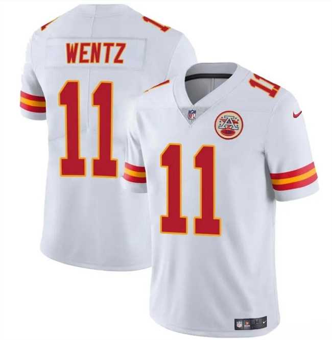 Men & Women & Youth Kansas City Chiefs #11 Carson Wentz White Vapor Untouchable Limited Stitched Jersey->kansas city chiefs->NFL Jersey